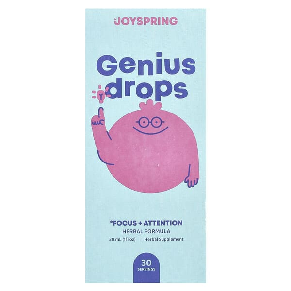 jys88900_v_92.jpg Genius, капли, концентрация и внимание, 30 мл (1 жидк. унция) — JoySpring