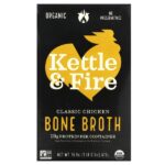 Bone Broth, классический куриный бульон, 479 г (16,9 унции) — Kettle & Fire
