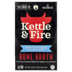Bone Broth, классическая говядина, с пониженным содержанием натрия, 479 г (16,9 унции) — Kettle & Fire