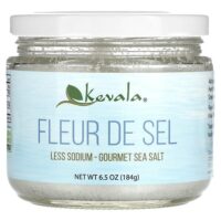 Fleur De Sel, меньше натрия, изысканная морская соль, 184 г (6,5 унции) — Kevala