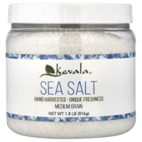 Морская соль, среднезернистая, 816 г (1,8 фунта) — Kevala