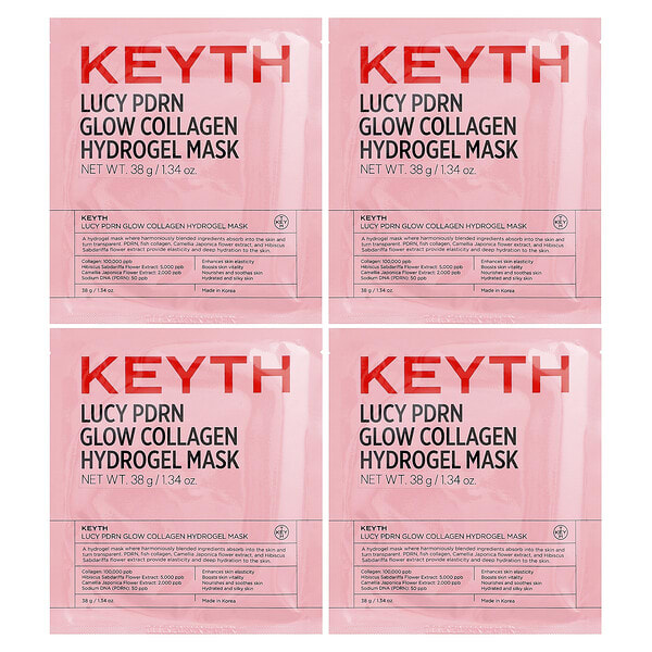 key88354_v_4.jpg Lucy DPRN, гидрогелевая маска с коллагеном для сияния кожи, 4 шт. по 38 г (1,34 унции) — KEYTH