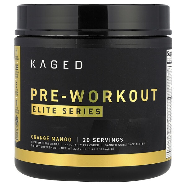 kgd47894_v_32.jpg Elite Series, перед тренировкой, апельсин и манго, 666 г (1,47 фунта) — Kaged