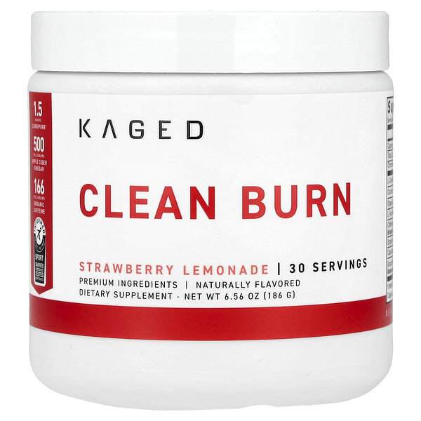 kgd96697_v_8.jpg Clean Burn, клубничный лимонад, 186 г (6,56 унции) — Kaged
