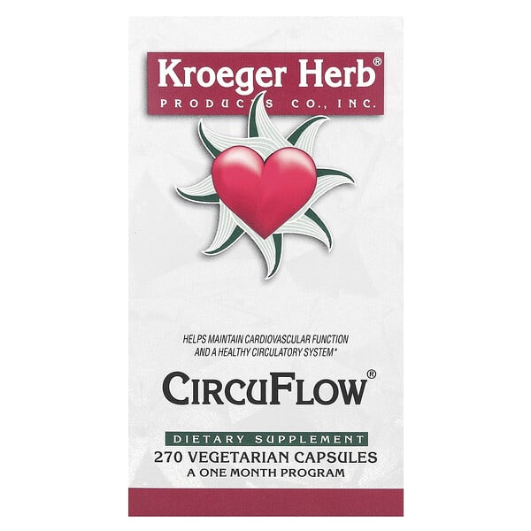 khc10015_v_35.jpg CircuFlow, 270 вегетарианских капсул — Kroeger Herb Co
