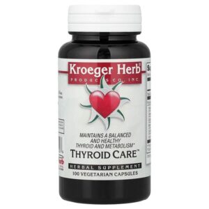 Thyroid Care™, 100 вегетарианских капсул — Kroeger Herb Co