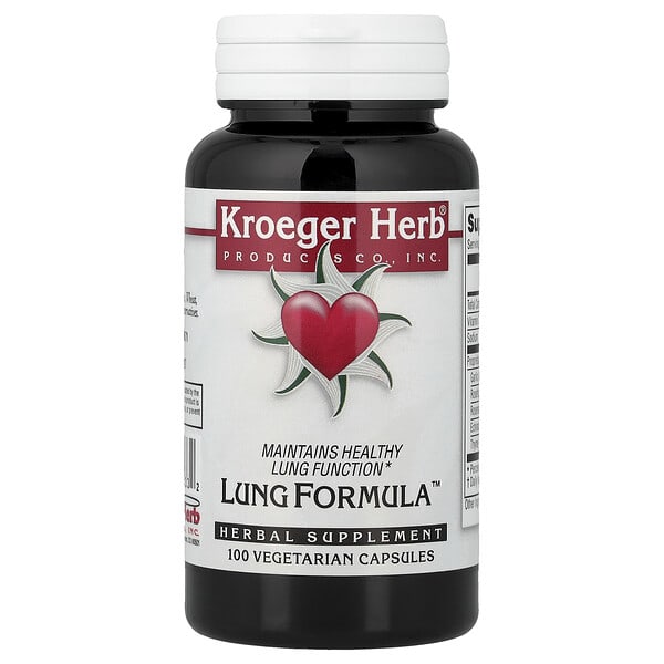 khc10033_v_31.jpg Lung Formula™, 100 вегетарианских капсул — Kroeger Herb Co