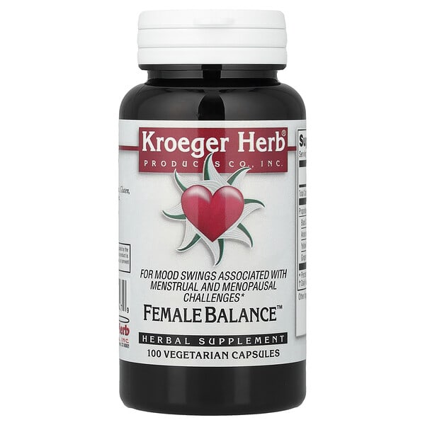 khc10047_v_27.jpg Female Balance™, 100 вегетарианских капсул — Kroeger Herb Co