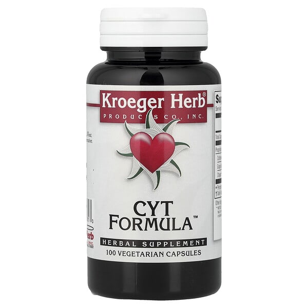 khc10081_v_32.jpg CYT Formula™, 100 вегетарианских капсул — Kroeger Herb Co