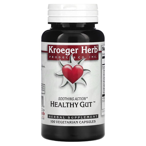 khc10082_v_8.jpg Здоровый кишечник, 100 вегетарианских капсул — Kroeger Herb Co