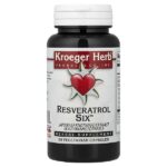 Resveratrol Six™, 60 вегетарианских капсул — Kroeger Herb Co