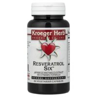 Resveratrol Six™, 60 вегетарианских капсул — Kroeger Herb Co