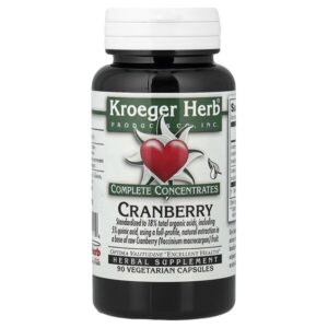комплексные концентраты, клюква, 90 вегетарианских капсул — Kroeger Herb Co