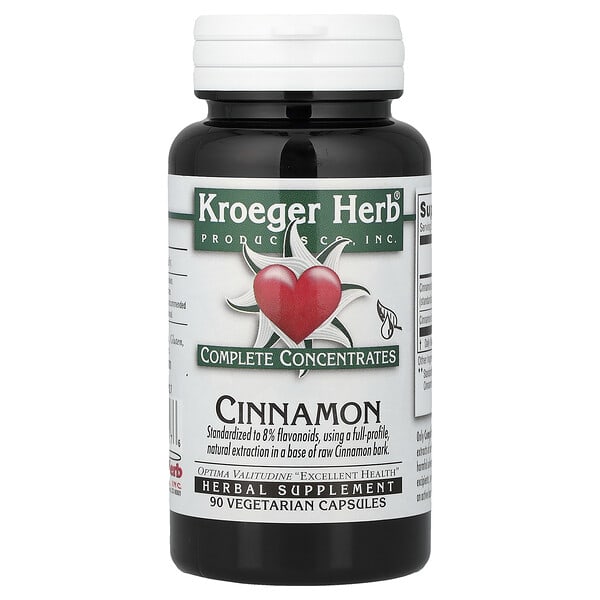 khc11517_v_27.jpg комплексные концентраты, корица, 90 вегетарианских капсул — Kroeger Herb Co