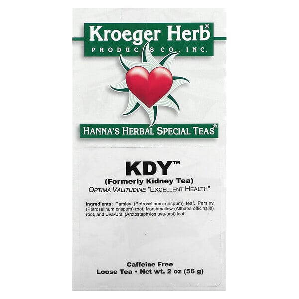 khc55700_v_10.jpg чай Hanna's Herbal Special Teas, KDY, без кофеина, 56 г — Kroeger Herb Co