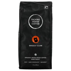 Grizzly Claw, органический кофе, цельные зерна, темная обжарка, 284 г (10 унций) — Kicking Horse