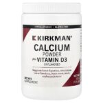 кальций в порошке с витамином D3, без добавок, 454 г (16 унций) — Kirkman Labs