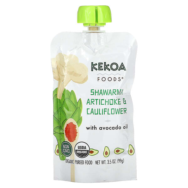 kko96808_v_2.jpg Kekoa, Органическое пюре, шаурма, артишок и цветная капуста, 99 г (3,5 унции)