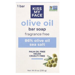 Кусковое мыло с оливковым маслом, без отдушек, 230 г (8 унций) — Kiss My Face