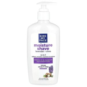 Moisture Shave, увлажняющее средство для бритья 4 в 1, лаванда и ши, 325 мл (11 жидк. унций) — Kiss My Face
