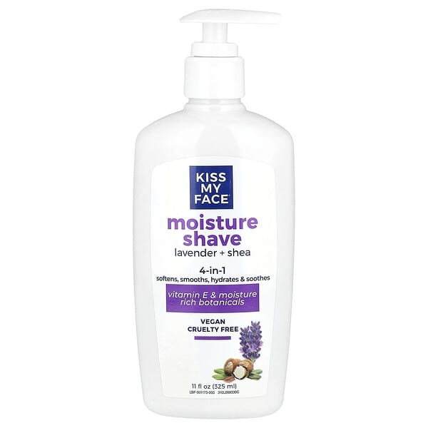 kmf83452_v_33.jpg Moisture Shave, увлажняющее средство для бритья 4 в 1, лаванда и ши, 325 мл (11 жидк. унций) — Kiss My Face