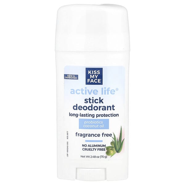 kmf83459_v_30.jpg Active Life®, дезодорант-стик, без отдушек, 70 г (2,48 унции) — Kiss My Face
