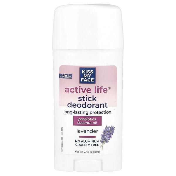 kmf83461_v_30.jpg Active Life®, дезодорант-стик, лаванда, 70 г (2,48 унции) — Kiss My Face