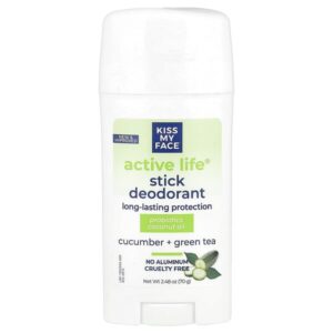 Active Life®, дезодорант-стик, огурец и зеленый чай, 70 г (2,48 унции) — Kiss My Face