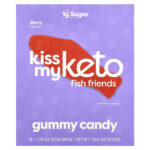 Жевательные конфеты Fish Friends, ягодные, 6 пакетиков по 50 г (1,76 унции) — Kiss My Keto