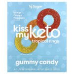 Gummy Candy, тропические кольца, манго, апельсин и ананас, 6 пакетиков по 50 г (1,76 унции) — Kiss My Keto