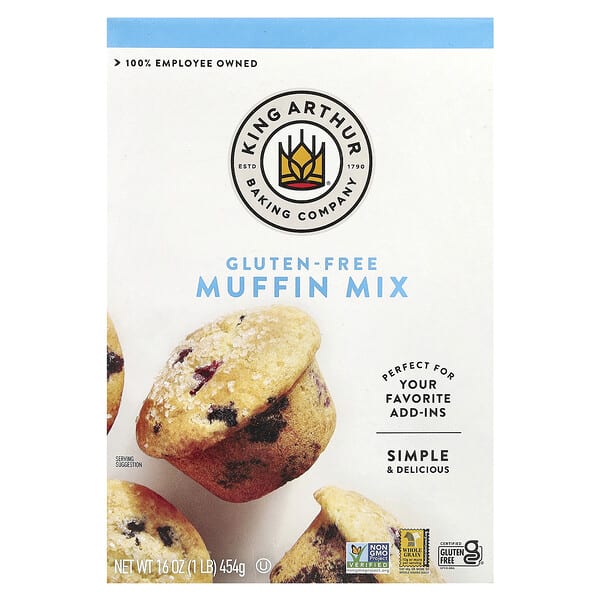kng07509_v_64.jpg Смесь для маффинов, без глютена, 454 г (16 унций) — King Arthur Baking Company
