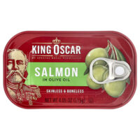 лосось без кожи и костей, в оливковом масле, 115 г (4,05 унции) — King Oscar