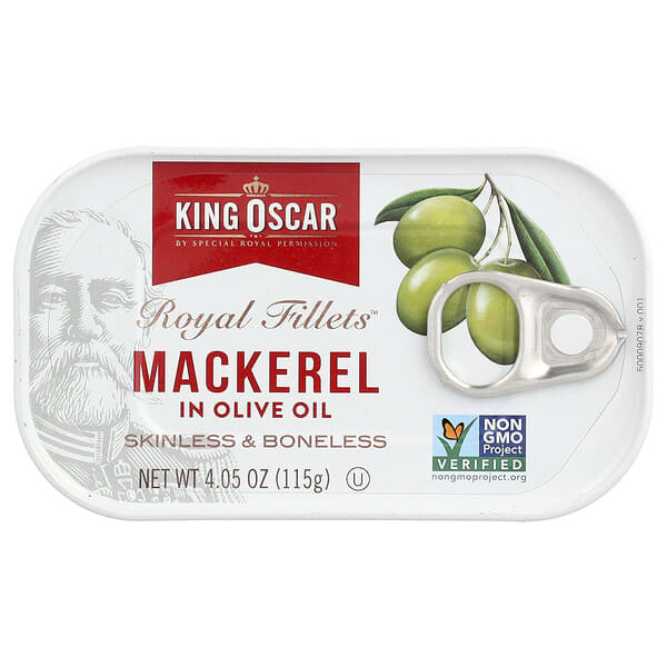 koc60095_v_38.jpg Royal Fillets™, макрель в оливковом масле, 115 г (4,05 унции) — King Oscar