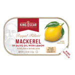Royal Fillets, скумбрия в оливковом масле с лимоном, 115 г (4,05 унции) — King Oscar