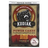 Power Cakes®, смесь для выпекания флапджека и вафель, овсяная с корицей, 567 г (20 унций) — Kodiak Cakes