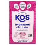 Hydration + Protein, освежающая смесь для напитков, ягоды, 7 пакетиков по 18 г (0,65 унции) — KOS