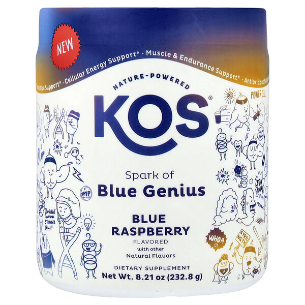 koo06333_v_8.jpg Spark of Blue Genius, со вкусом голубой малины, 232,8 г (8,21 унции) — KOS