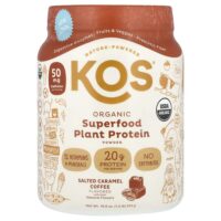 Органический порошок из растительного белка Superfood, кофе с соленой карамелью, 555 г (1,2 фунта) — KOS