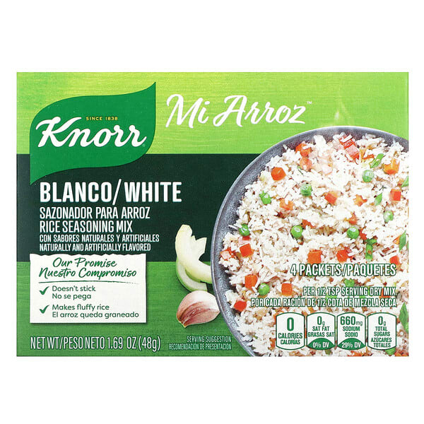 krr26317_v_11.jpg Mi Arroz, смесь приправ для риса, белый, 4 пакетика, 48 г (1,69 унции) — Knorr