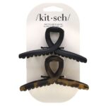 когтеточки из переработанного пластика, черные и черепаховые, 2 шт. — Kitsch