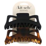 Клипсы Jumbo Classic Claw, Black & Tort, 2 шт. — Kitsch