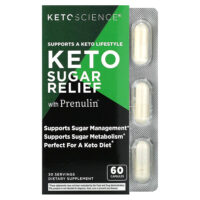 Keto Sugar Relief, добавка для поддержки сахара с пренулином, 60 капсул — Keto Science