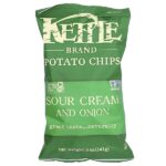 картофельные чипсы, сметана и лук, 141 г (5 унций) — Kettle Foods