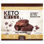Fat Bombs, Chocolate Covered Caramels, 7 Packages, 32 g Each — Keto Wise