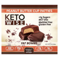 Fat Bombs, Peanut Butter Cup Patties, 8.4 oz (238 g) — Keto Wise