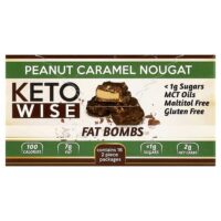 Fat Bomb, Peanut Caramel Nougat, 16 Packs, 32 g — Keto Wise
