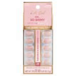 Oh So Shiny, искусственные ногти, гелевые типсы для сияния ногтей, GNT155, современный френч, набор из 25 предметов — L.A. Girl