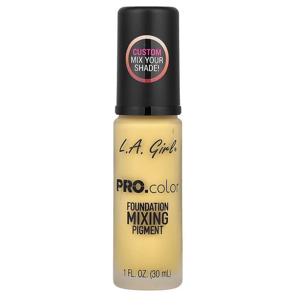 lag96712_v_8.jpg PRO. Color Foundation, пигмент для смешивания, GLM712 желтый, 30 мл (1 жидк. унция) — L.A. Girl