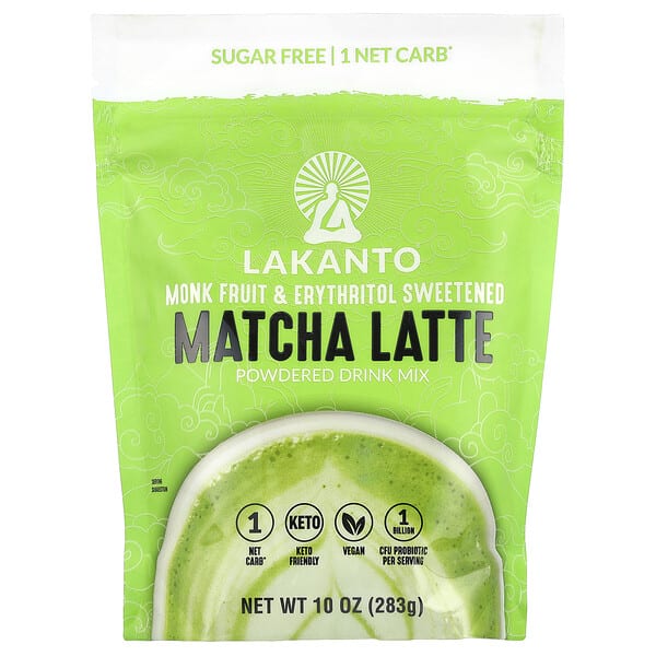 lak00024_v_12.jpg Матча латте, смесь для порошковых напитков, 283 г (10 унций) — Lakanto