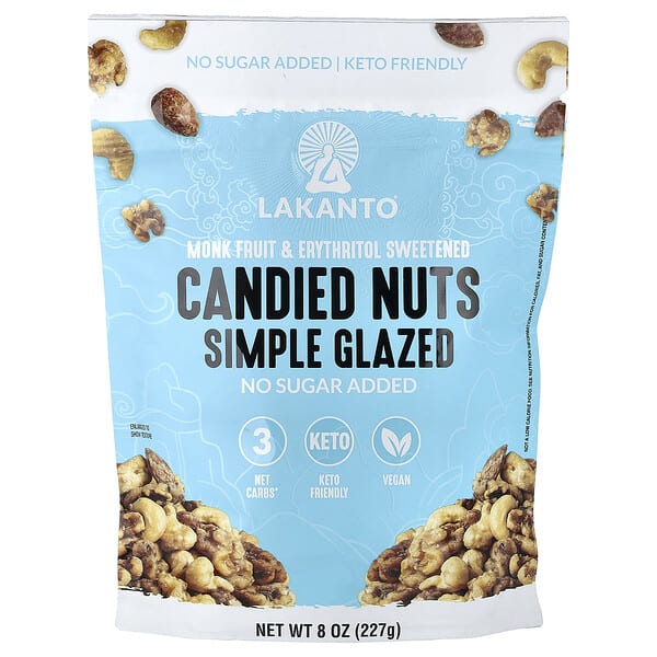 lak00148_v_6.jpg Candied Nuts, глазированные орехи, 227 г (8 унций) — Lakanto